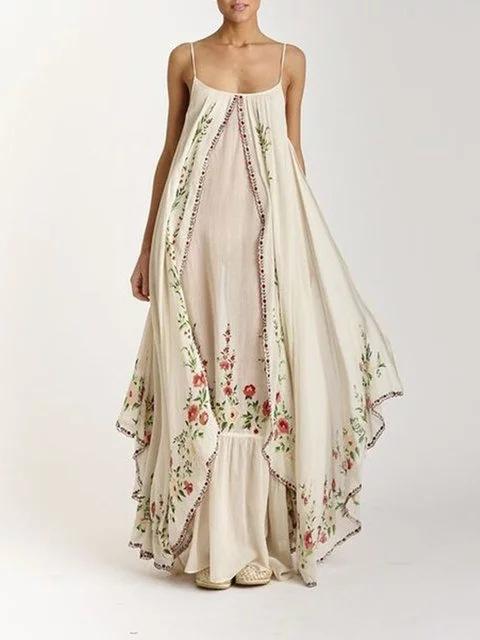 Swing Border Prints Maxi Dress