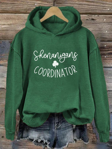 Women's Shenanigans Coordinator St. Patrick's Day Print Hoodie