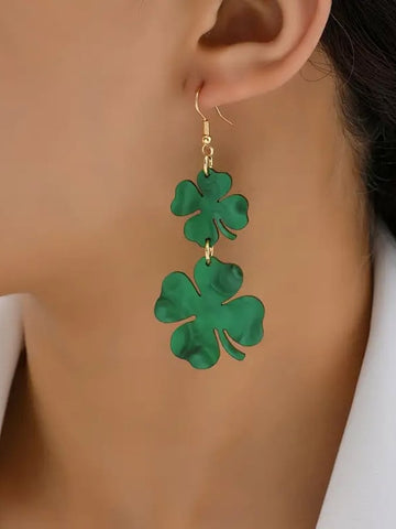 St. Patrick's Day Shamrock Earrings