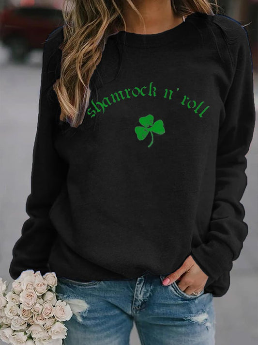 Women's St Patrick's Day  Shamrock n Roll Casual Sweatshirt