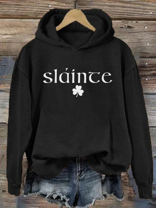 Women's Slainte St. Patrick's Day Print Hoodie