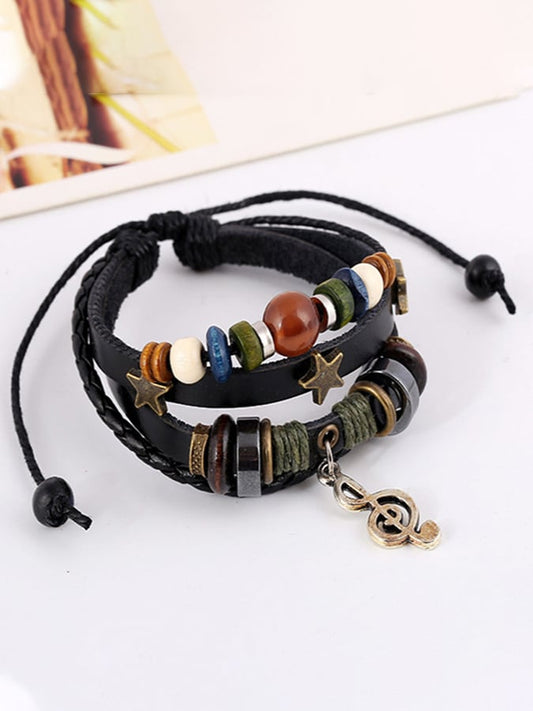 Alloy Leather Bracelet