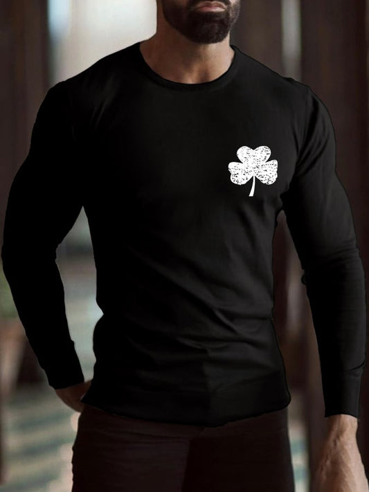 Men's St. Patrick's Day Shamrock Print T-Shirt