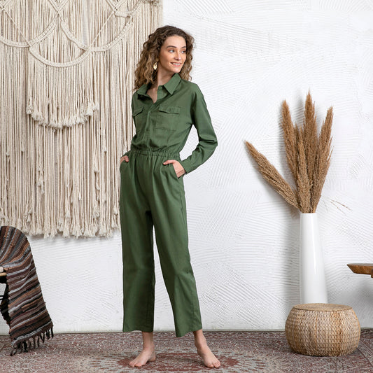 Casual Drawstring Pocket Jumpsuits