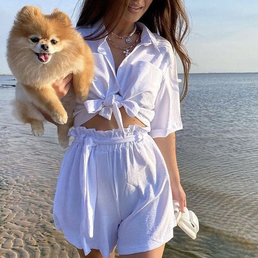 Fashion casual beach two-piece set