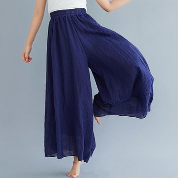 literary cotton and linen pants