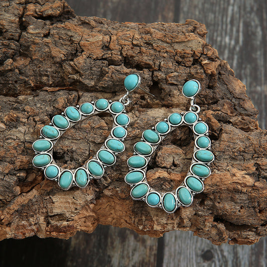 Vintage Turquoise Drop Earrings