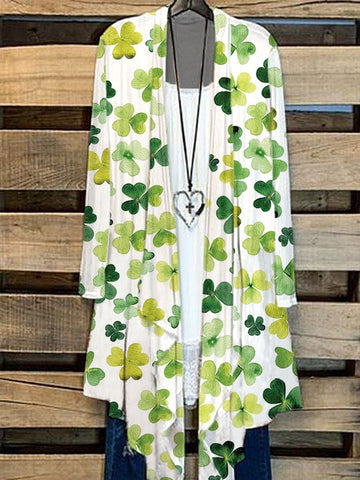 Women's St. Patrick's Day Printed Cardigan