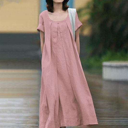 Square Neck Casual Maxi Dress