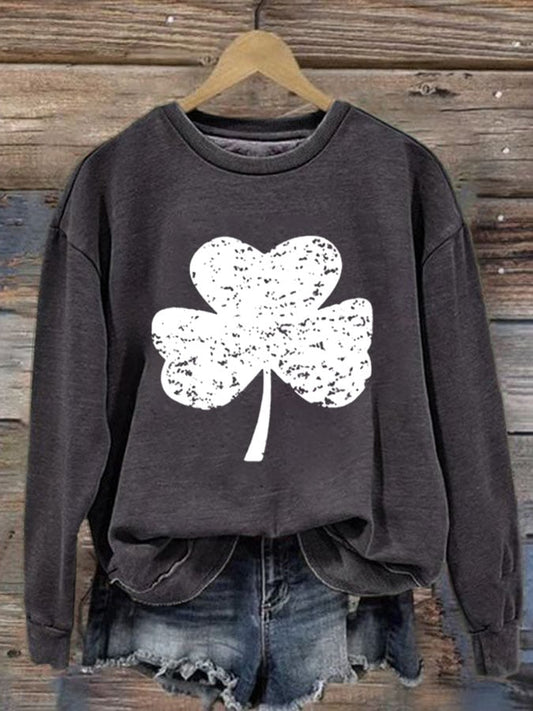 Women's St. Patrick's Day Shamrock Print Sweatshirt